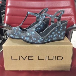 BRAND NEW-Liuid brand floral wedges !!!